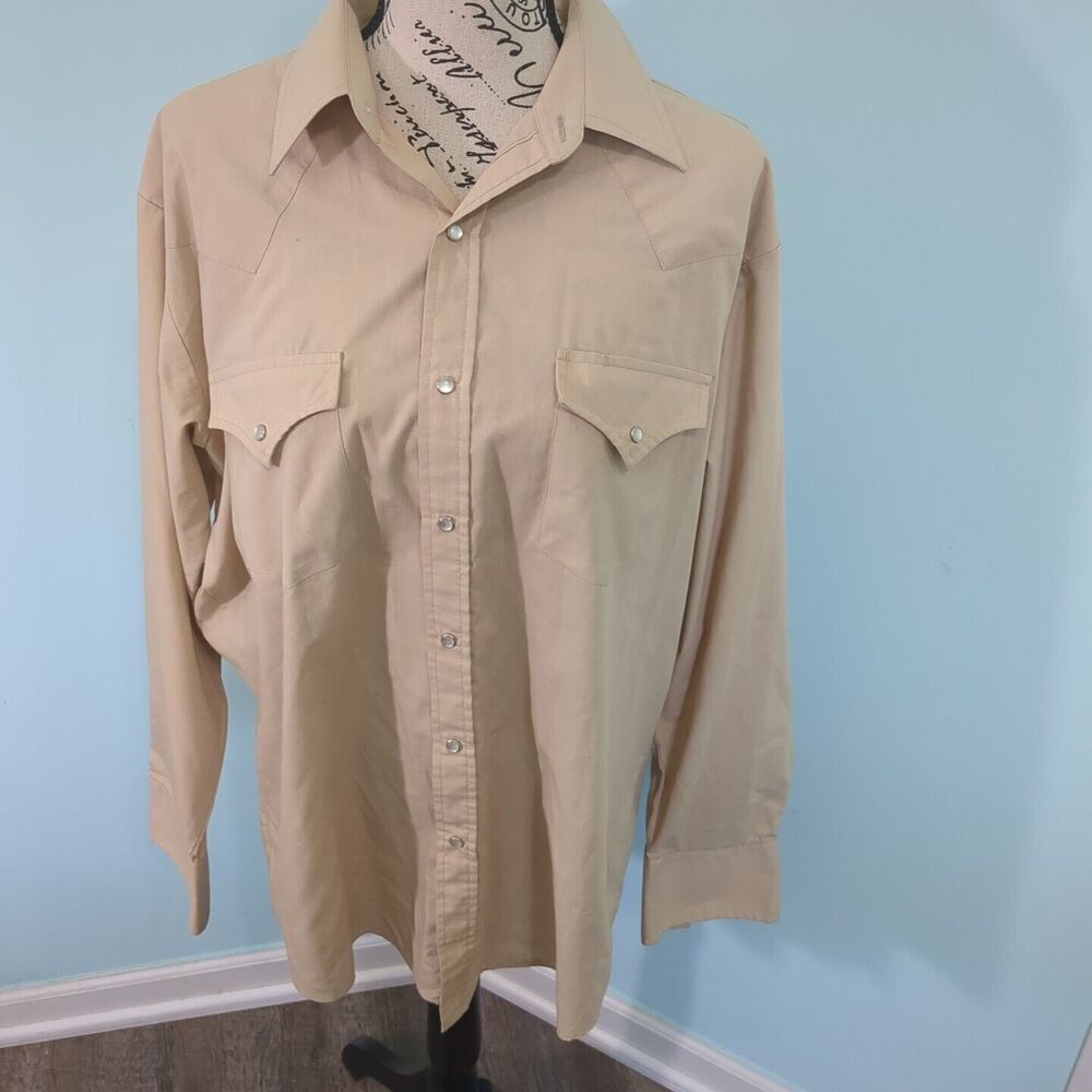 Sheplers Mens Western Shirt Pearl Snap Cowboy Rodeo Rancher Rockabilly 16 1/2 vi